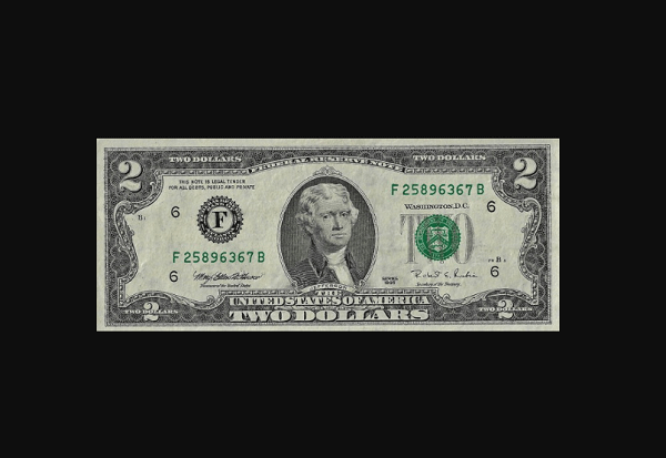1995 2 dollar bill value